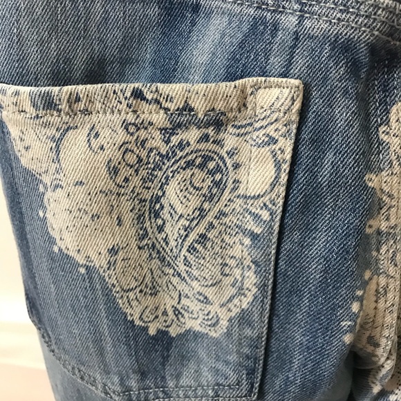 Free people we the free paisley denim overalls - Picture 6 of 9